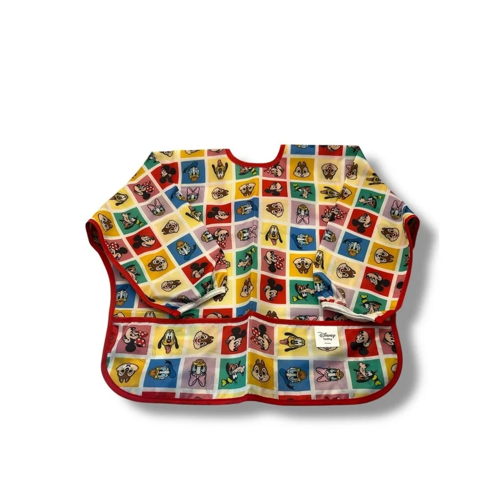 Bumkins - Disney Sleeved Bib (Waterproof, 6–24M) -‎ Mickey Feeding